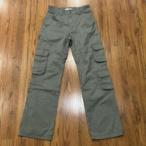 Abercrombie & Fitch Cargo Pants Womens 25 0 Reg Army Green Pockets Straight Leg